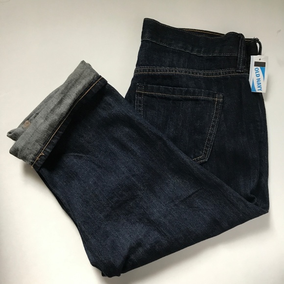 Old Navy "The Diva" Crop Jeans Dark Blue Wash (Size 4) - Picture 6 of 7